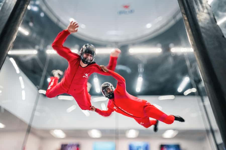 Austin iFLY Skydiving Simulator with Instructor and Gear - The gear and safety setup