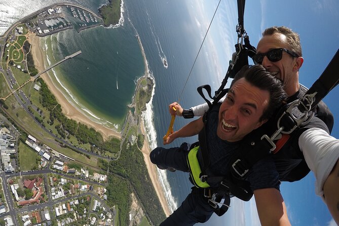 Coffs Harbour Ground Rush or Max Freefall Tandem Skydive on the Beach - What the price includes, and what it does not