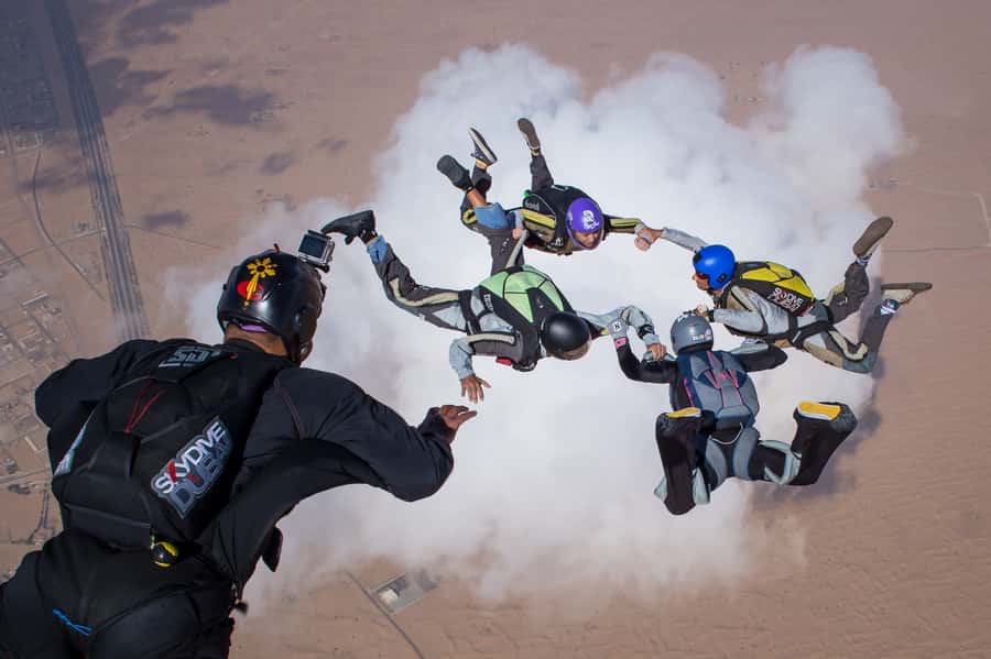 Dubai: Skydive at The Palm with Photos, Video & Yacht Tour - Arriving at the Palm drop zone
