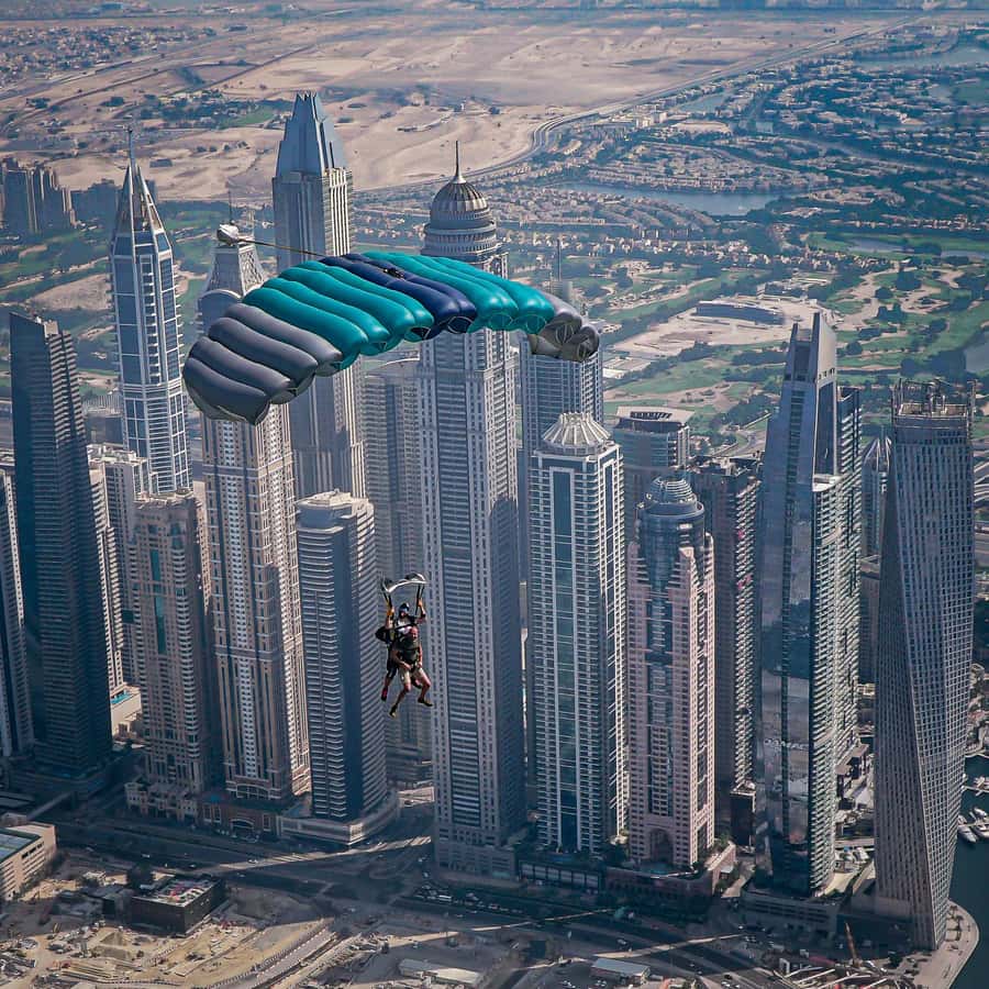 Dubai: Skydive at The Palm with Photos, Video & Yacht Tour - The parachute ride and landing