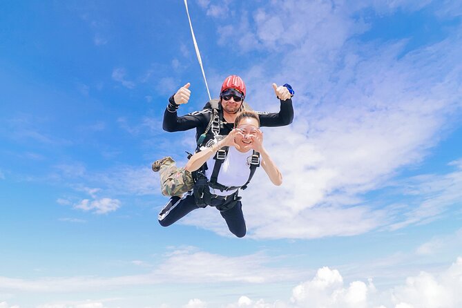 First Jump Tandem Skydive Pattaya Include Pickup Transfer - Freefall, parachute descent, and landing