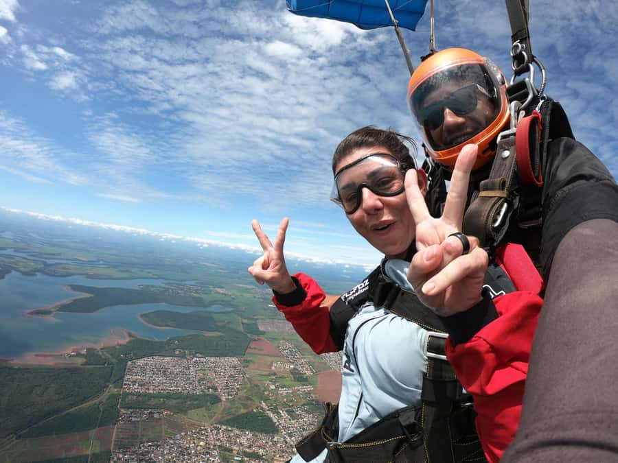 Foz do Iguacu: Skydiving Experience with Photos and Videos - The tandem jump and the view below