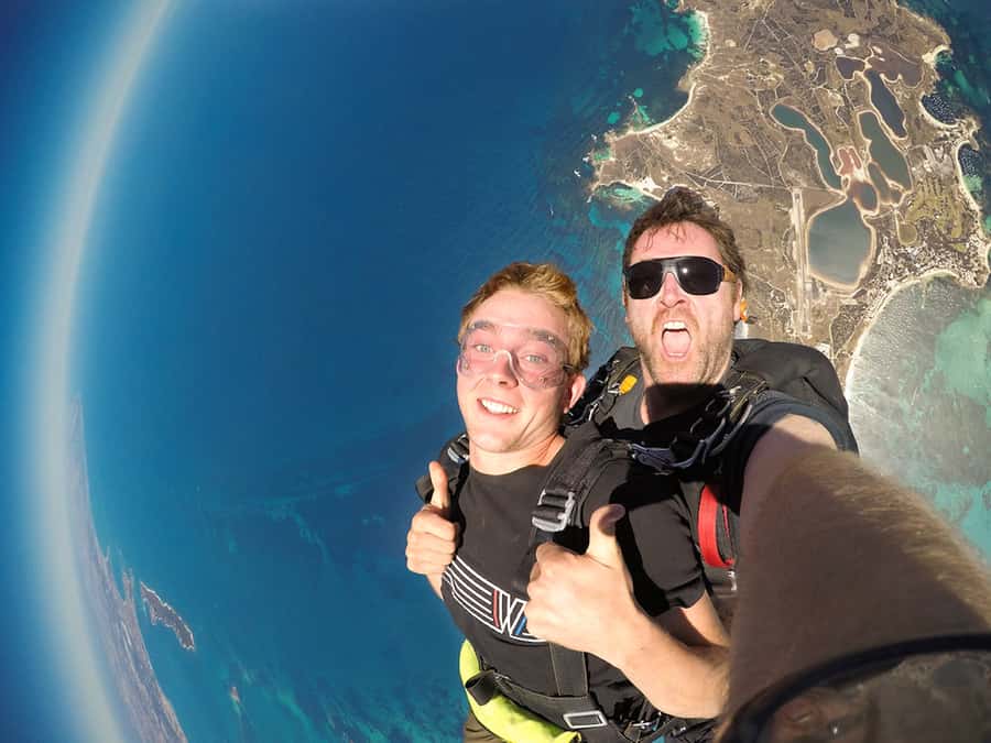 Fremantle: Rottnest Island Skydive and Ferry Package - The free fall and parachute ride