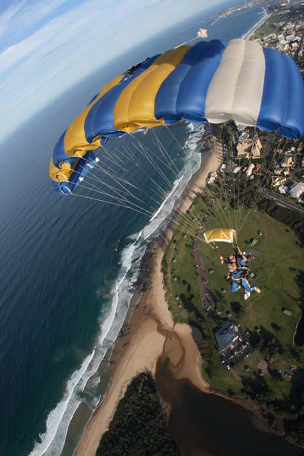From Sydney: Tandem Skydive Experience over Beach - A high-altitude view of the New South Wales coast
