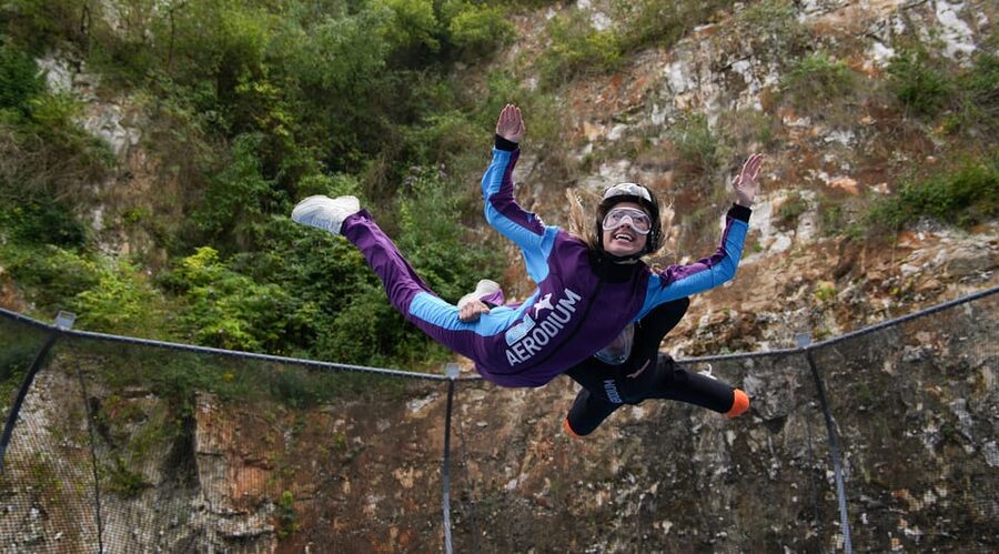 Kent: Outdoor Aeroduim Skydiving Experience - The safety briefing and flight suit