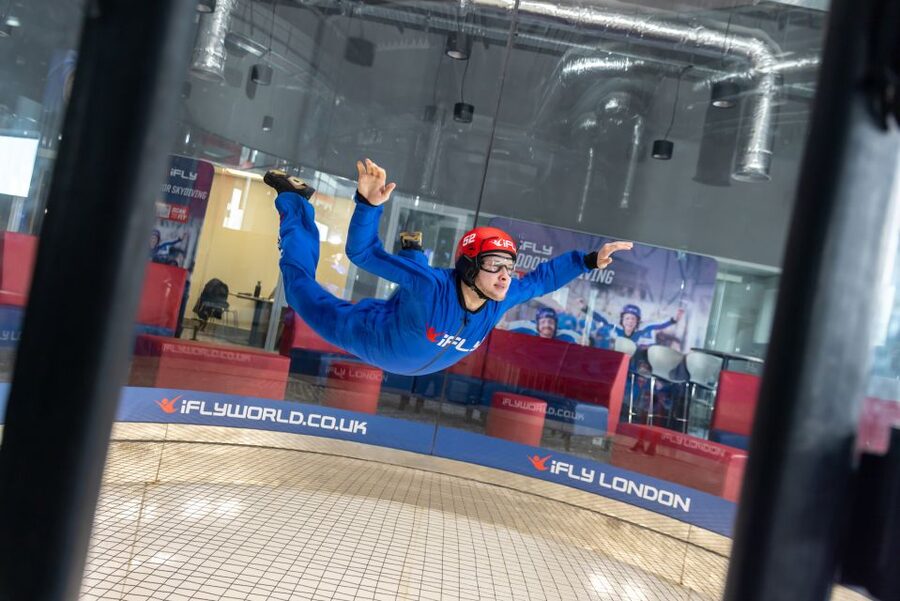 London: iFLY Indoor Skydiving at The O2 Entrance Ticket - Getting suited up for the wind tunnel