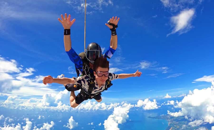 Pattaya: Dropzone Tandem Skydive with Return Transfer - The Flight Up and the Free Fall