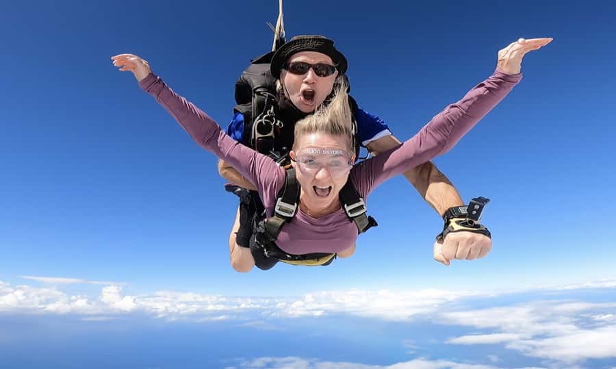 Sunshine Coast: Tandem Skydive with Beach Landing - The view from 14,000 feet over Caloundra