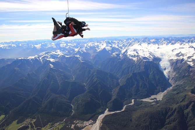 Tandem Skydive 13,000ft from Franz Josef - Arriving at 63 Cron Street in Franz Josef