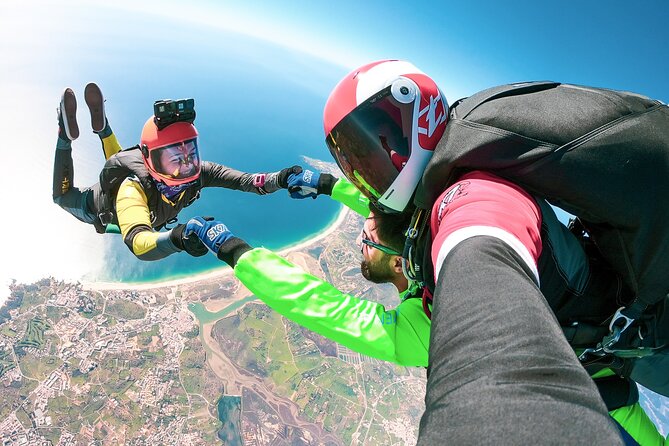 Tandem Skydiving — 30 min from Albufeira - Parachute Descent and the White Sand Beach