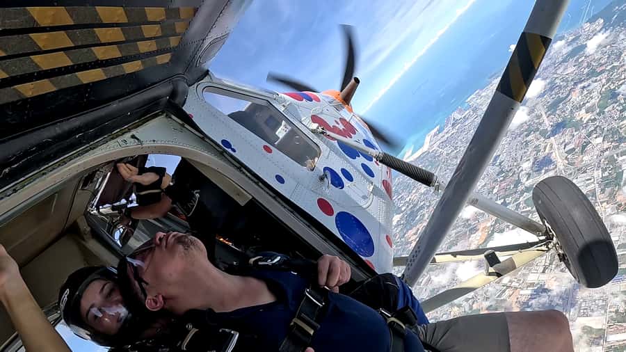 Thailand: Tandem Skydive Over Bangkok & Pattaya - The aircraft ride and views from 4 kilometers up